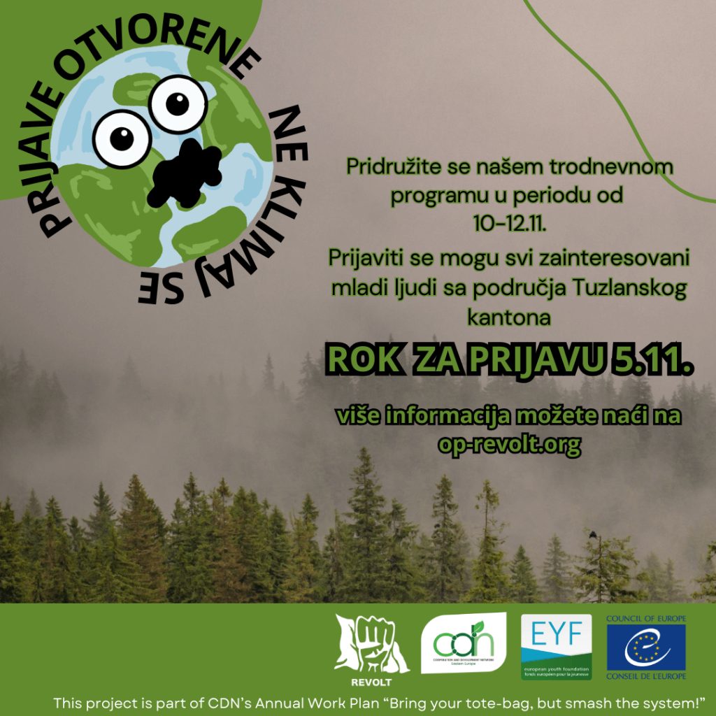 Prijave za trodnevnu ekološku edukaciju u Tuzli su OTVORENE!